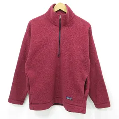 【三重本店】 中古 patagonia | パタゴニア シンチラハーフジップ 90's 雪なしタグ U.S.A.製 ロゴワッペンハーフジップフリースプルオーバージャケット トップス ワインレッド ボルドー サイズ：M 【100】