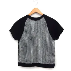 ジャーナルスタンダード JOURNAL STANDARD 切替 カットソー Tシャツ 半袖 丸首 無地 チェック F ブラック 黒 /FT31