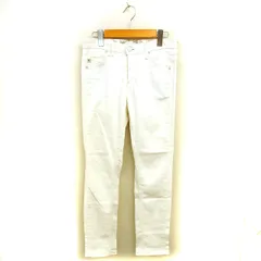 サムシング something NEOJEAN カラーデニム ジーンズ ストレッチ ストレート コットン混 ジップフライ 29×30 オフホワイト /NT4