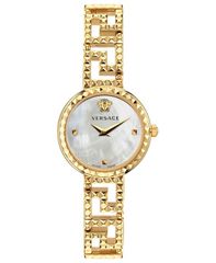 【送料無料】 ヴェルサーチ レディース 腕時計 アクセサリー Womens Greca Goddess Gold Stainless Steel Bracelet Watch 28mm Gold