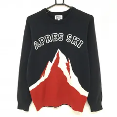 【美品】ジャックバニー セーター ネイビー×レッド アクリル混 ニット メンズ 4(M) ゴルフウェア Jack Bunny