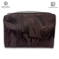 フェラガモ ナイロンポーチ ブラウン 茶 シルバー金具 ナイロン カーフ HE22 6639 レディース ポシェット SalvatoreFerragamo USED【中古】【丸正質舗】【ブリルトワーゼ】【質屋】（M212394）