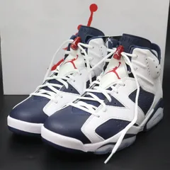IT21OXHZT6KO 未使用 NIKE ナイキ エアジョーダン6 レトロ カジュアルシューズ 紐靴 CT8529 くつ ホワイト ネイビー スニーカー 26.5cm