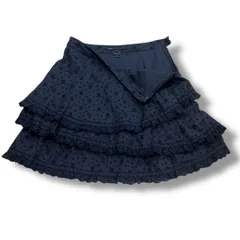 MARC BY MARC JACOBS マークバイマークジェイコブス スカル刺繍ティアードスカート サイズ2 ネイビー 紺色 スカル柄 3段フリル NO M193104 09 ミニ ひざ上 サイドファスナー レディース 夏 ゴーゴー古着マルイ草加店3376のサムネイル