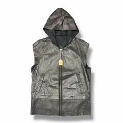 COMME des GARCONS HOMME 98AW distressed lamb leather parka ダメージラムレザーフーディー アーカイブ 田中オム コムデギャルソンオム IJ-040730 ブラック M （8787M）のサムネイル
