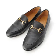 グッチ レザー ホースビット ローファー ブラック 36【中古】