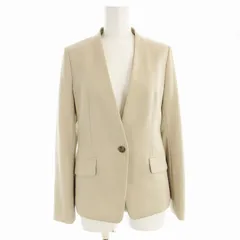 プラステ PLST ノーカラージャケット シングル 総裏地 フォーマル XS ベージュ /EE