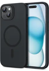 ★ESR iPhone 15 ケース Magsafe対応 シリコン ワイヤレス充電対応 耐衝撃 iPhone15 ケース 軽量 薄型 磁気 スマホケース iPhone15対応 Cloudシリーズ ブラック