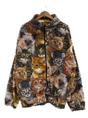 あのちゃん 着用 キャット 猫柄 ボアジャケット ブラックマウンテン XL
