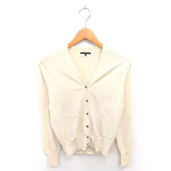 23区 オンワード樫山 カーディガン ニット Vネック 無地 シンプル ウール 長袖 38 クリームイエロー /TT11