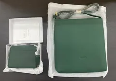 【未使用・現状品】新品　BARCOS　バルコス　ショルダーバッグ・財布　2点セット　グリーン　レザー　A-179