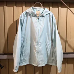 1935 L.L.Bean ナイロンジップアップパーカー 水色 3XL エルエルビーン ナイロンジャケット フルジップ 無地 古着卸 アメリカ仕入
