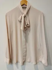 M20　セオリーリュクス　Theory luxe　トップス　ブラウス　リボンタイ　日本製　透け感あり