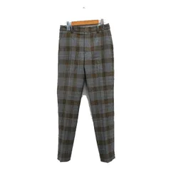 イエナ IENA スラックス パンツ センタープレス ウール チェック 34 グレー 灰 /KT34