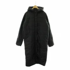 プーマ PUMA ベンチコート XL 黒 ブラック フーディー ドット柄 長袖 ロング丈 /PP ■GY01