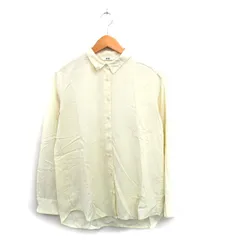 ユニクロ UNIQLO シャツ ブラウス 長袖 シンプル M イエロー 黄 /KT21