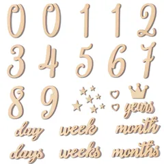 赤ちゃん 成長記録に 新生児 記念日フォト 出産祝い 撮影アイテム 写真道具 寝相アート 男の子 月齢カード 小物 ニューボーンフォト 女の子 長持ち ベビーマンスリーカッド 29枚セット 再利用可能 マンスリーカード 天然木製 月齢フォト