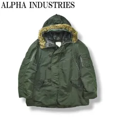 90sヴィンテージ USA製 アルファ インダストリーズ ALPHA INDUSTRIES N-3B フライトジャケット アウター 防寒 フードファー ミリタリー アメカジ XL オリーブグリーン メンズ