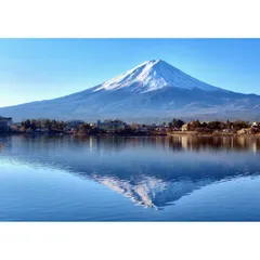 絵画風 壁紙ポスター (はがせるシール式) 富士山 季節を問わず寄り添う景色 貼るインテリア キャラクロ FJS-016A2 (A2版 594mm×420mm)＜日本製＞ ウォールステッカー お風呂ポスター はがせる壁紙 浴室 壁紙のサムネイル