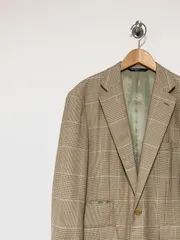 【Polo RALPH LAUREN】90s グレンチェックテーラードジャケット 96A6 ポロラルフローレン 古着