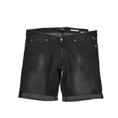 REPLAY リプレイ / RBJ.981 SHORT デニムショーツ ハーフパンツ 春夏 メンズ テーパードフィット ストレッチ コットン ブラック MG981Y 429093
