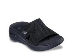 【送料無料】 スケッチャーズ レディース サンダル シューズ SkechersGO Walk Arch Fit Allure Wedge Sandal Black