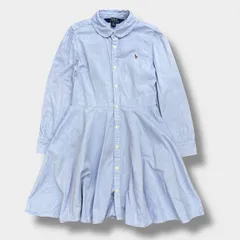 Polo Ralph Lauren シャツワンピース ブルー 120cm ラルフローレン 長袖ワンピース