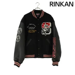 シュプリーム ×ヒステリックグラマー HYSTERIC GLAMOUR  24AW  Varsity Jacket 袖レザーバーシティスタジャンブルゾン メンズ L
