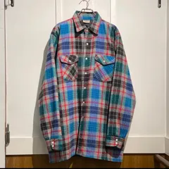 90s FIVE BROTHER / ファイブブラザー 裏地キルティング スナップボタン ネルシャツ サイズL