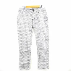 アズールバイマウジー AZUL by moussy パンツ ボトムス スキニー 総柄 ロング Ｓ ホワイト ブラック 白 黒 /MT21