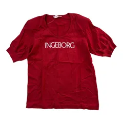  INGEBORG インゲボルグ ロゴTシャツ 赤 M 半袖 綿100%【Z1806】