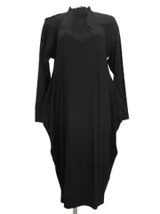 シビラ SYBILLA ワンピース ニット 変形 M ブラック 黒 ウール 長袖