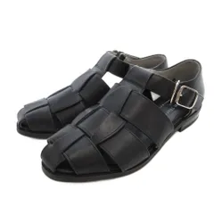 アースミュージック&エコロジー EARTH MUSIC & ECOLOGY ORiental TRaffi コラボ 美品 グルカサンダル S 黒 ブラック 編み込みデザイン /NL ■GY06