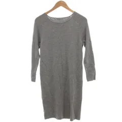 セオリーリュクス theory luxe ワンピース ウール 038 グレー 灰色 ひざ丈 無地 ラウンドネック 長袖 /SC ■GY06