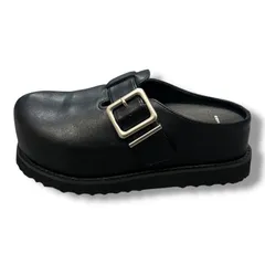 参考上代9900円 JEANASIS ベルトボリュームサボサンダル スリッポン 厚底サンダル ジーナシス ブラック L 1287A1