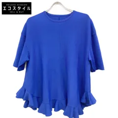 ADORE アドーア 531-5170320 25SS ﾌﾞﾙｰ ﾗｯﾌﾙﾍﾑﾆｯﾄ 38