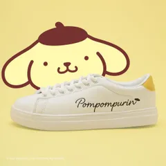 【ポムポムプリン】サンリオキャラクターズ　1501　ホワイト/イエロー　ビッグロゴスニーカー　22.5～25.5cm 【正規ライセンス商品】のサムネイル