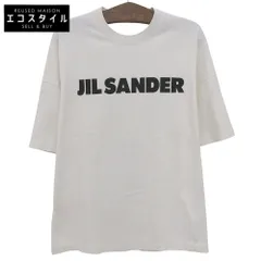 JIL SANDER ジルサンダー ロゴ オーバーサイズ コットン Tシャツ トップス メンズ ホワイト L JSMU707045 L