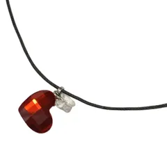 SWAROVSKI(スワロフスキー) ネックレス - レッド×シルバー×黒 ハート