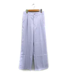 ローラアシュレイ LAURA ASHLEY ワイドパンツ センタープレス シンプル 40 パープル 紫 /KT15