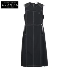 MONCLER モンクレール 23年製 ﾌﾞﾗｯｸ DRESS ﾉｰｽﾘｰﾌﾞ ﾜﾝﾋﾟｰｽ 38