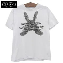 BURBERRY バーバリー RABBIT LOGO TEE コットン トップス メンズ 白 ホワイト M 8049565 M