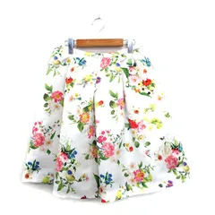 チェスティ Chesty フレア スカート ミニ 花柄 ホワイト 白 /KT11