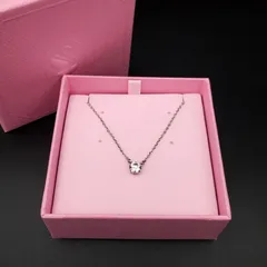 美品 SWAROVSKI Attract Round スワロフスキー ネックレス ペンダント アトラクト クリスタル 一粒 シルバーカラー 箱付き 上品 フェミニン きらきら 輝き エレガント ギフト プレゼント 贈り物