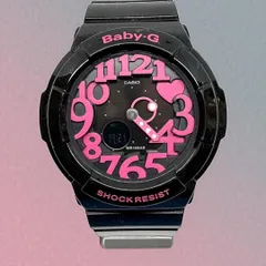 カシオ baby-G BGA-130 ネオンダイアル　ブラックｘピンク　腕時計