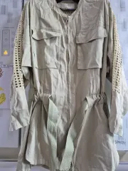 TIME タイム エンブロイダリー 袖 マウンテンパーカー アウター 夏