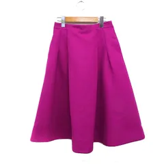 チェスティ Chesty タグ付きタック フレアスカート ミディ丈 ひざ下丈 無地 1 パープル 紫 /FT5