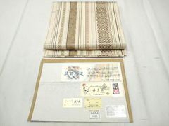 単衣にも】作家物 大人可愛い格子柄 琉球かすりの八寸名古屋帯 - メルカリ