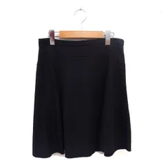 アンタイトル UNTITLED フレア ウール スカート ひざ丈 無地 シンプル 3 黒 ブラック /TT