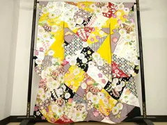 平和屋着物●豪華振袖　辻が花　駒刺繍　花毬文　正絹　逸品　AABG3699ck